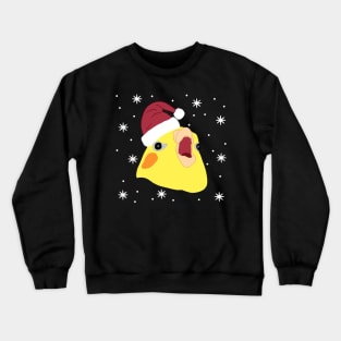 christmas screaming cockatiel doodle Crewneck Sweatshirt